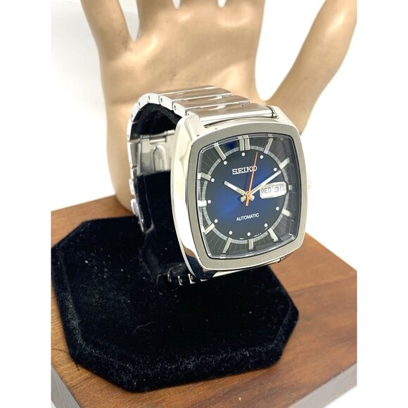 Seiko Men's Watch SNKP23 Recraft Automatic Blue Dial Day Date Stainless Steel - Picture 14 of 14
